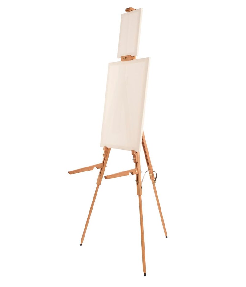 Mabef M/27 Field Easel, Lightweight Oiled Beech Wood Outdoor Easel with Adjustable Canvas Angle, Folding Shelf Brackets for Pastels, Up to 4 kg Load Capacity â€“ Made in Italy - Image 5